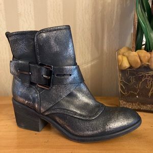 Donald J Pliner ‘Diem’ Gunmetal Moto Western Bootie